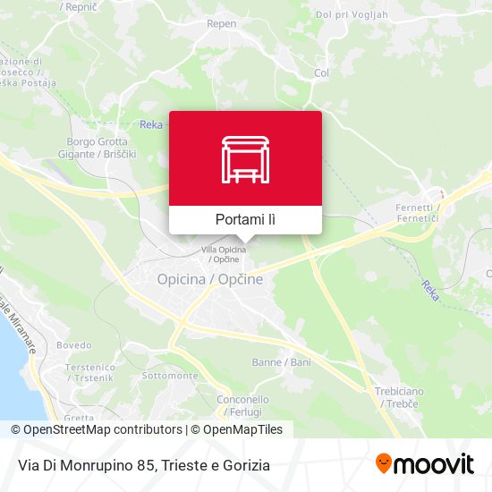 Mappa Via Di Monrupino 85