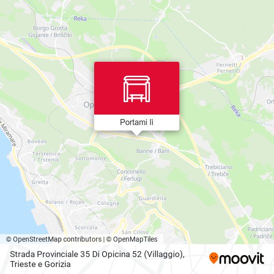 Mappa Strada Provinciale 35 Di Opicina 52 (Villaggio)