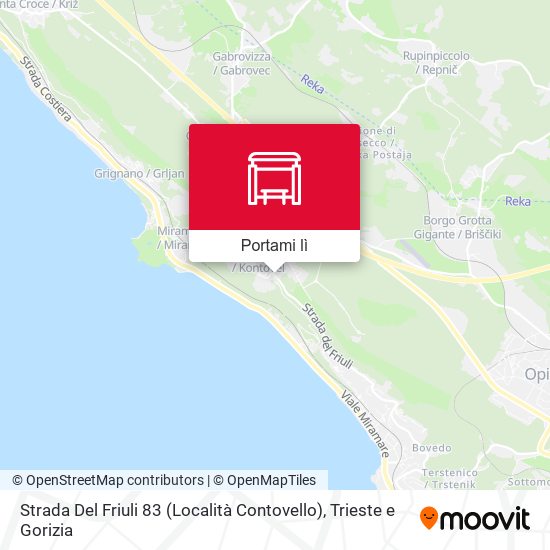 Mappa Strada Del Friuli 83 (Località Contovello)