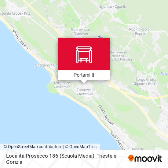 Mappa Località Prosecco 186 (Scuola Media)