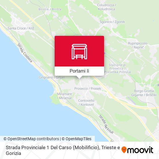 Mappa Strada Provinciale 1 Del Carso (Mobilificio)