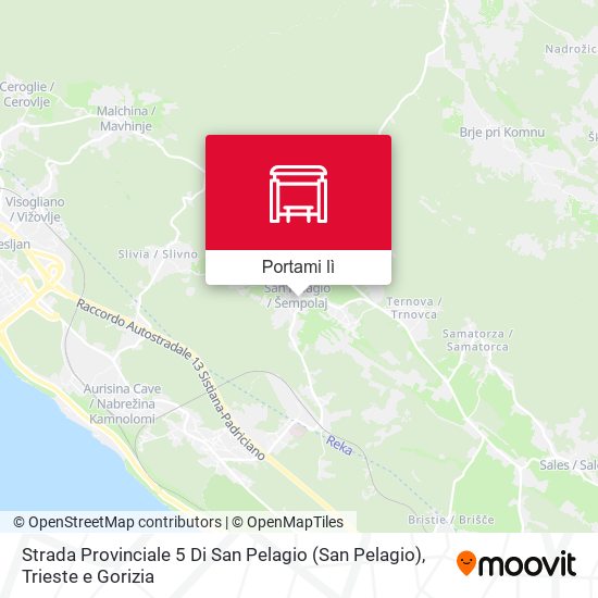 Mappa Strada Provinciale 5 Di San Pelagio