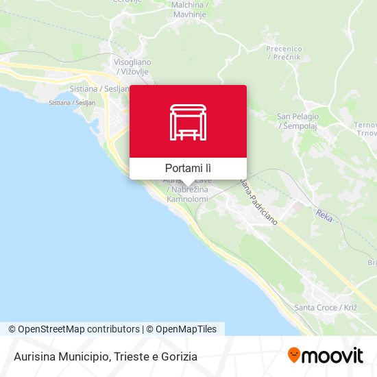 Mappa Aurisina Municipio