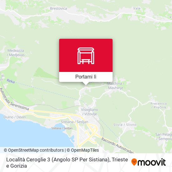 Mappa Località Ceroglie 3 (Angolo SP Per Sistiana)