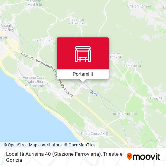 Mappa Località Aurisina 40 (Stazione Ferroviaria)