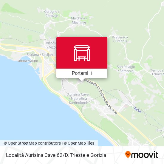 Mappa Località Aurisina Cave 62/D