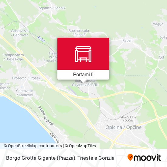 Mappa Borgo Grotta Gigante (Piazza)