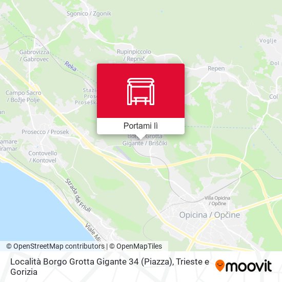 Mappa Località Borgo Grotta Gigante 34 (Piazza)