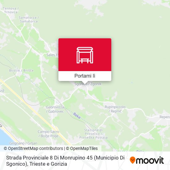 Mappa Strada Provinciale 8 Di Monrupino 45 (Municipio Di Sgonico)