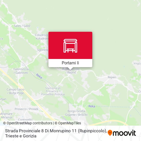 Mappa Strada Provinciale 8 Di Monrupino 11 (Rupinpiccolo)