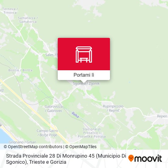 Mappa Strada Provinciale 28 Di Monrupino 45 (Municipio Di Sgonico)