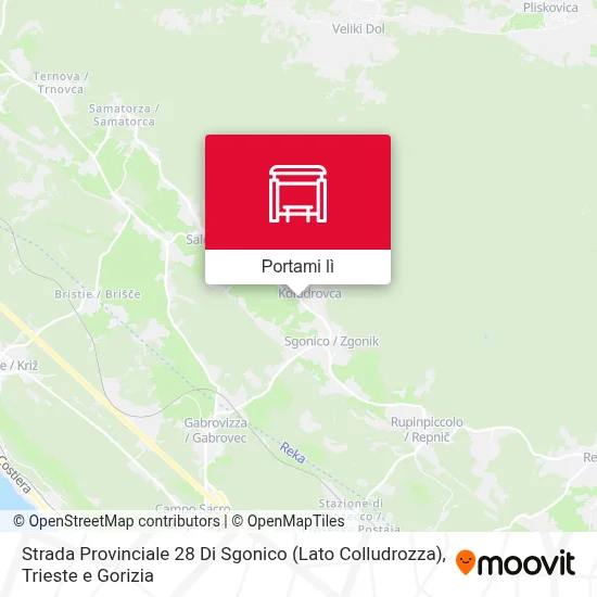Mappa Strada Provinciale 28 Di Sgonico (Lato Colludrozza)