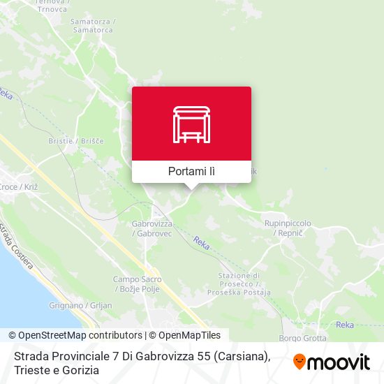 Mappa Strada Provinciale 7 Di Gabrovizza 55 (Carsiana)