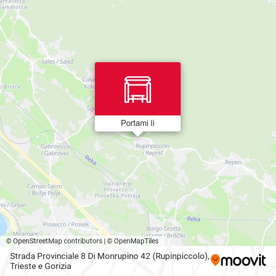 Mappa Strada Provinciale 8 Di Monrupino 42 (Rupinpiccolo)
