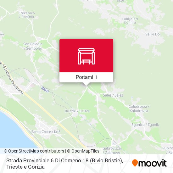 Mappa Strada Provinciale 6 Di Comeno 18 (Bivio Bristie)