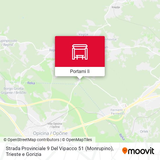 Mappa Strada Provinciale 9 Del Vipacco 51 (Monrupino)
