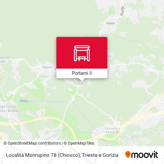 Mappa Località Monrupino 78 (Chiosco)