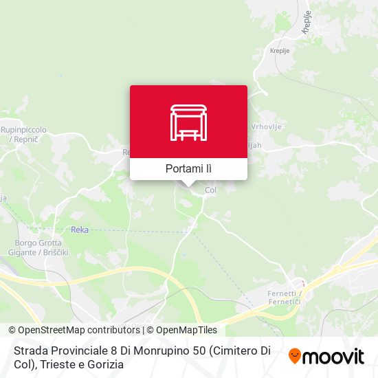 Mappa Strada Provinciale 8 Di Monrupino 50 (Cimitero Di Col)