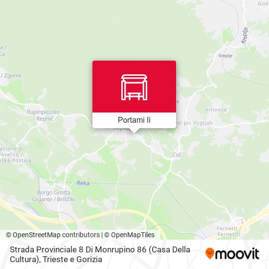 Mappa Strada Provinciale 8 Di Monrupino 86 (Casa Della Cultura)