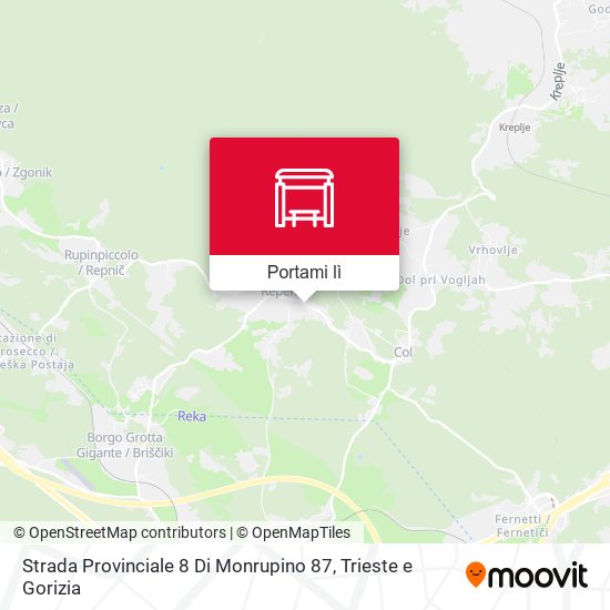 Mappa Strada Provinciale 8 Di Monrupino 87