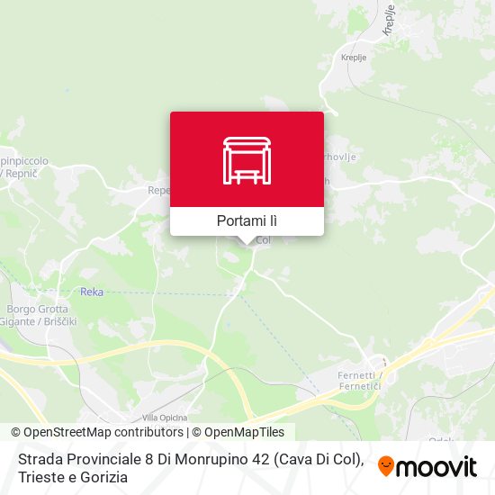 Mappa Strada Provinciale 8 Di Monrupino 42 (Cava Di Col)