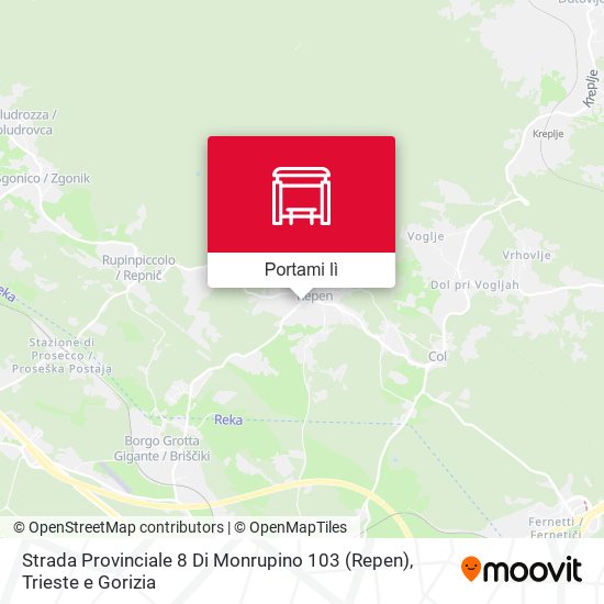 Mappa Strada Provinciale 8 Di Monrupino 103 (Repen)