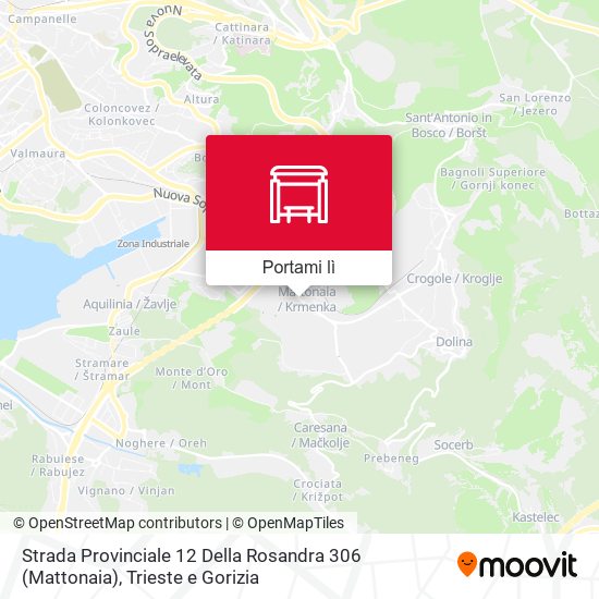 Mappa Strada Provinciale 12 Della Rosandra 306 (Mattonaia)