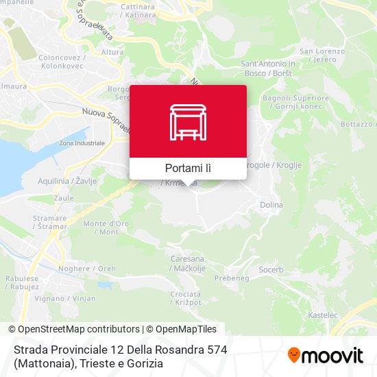 Mappa Strada Provinciale 12 Della Rosandra 574 (Mattonaia)