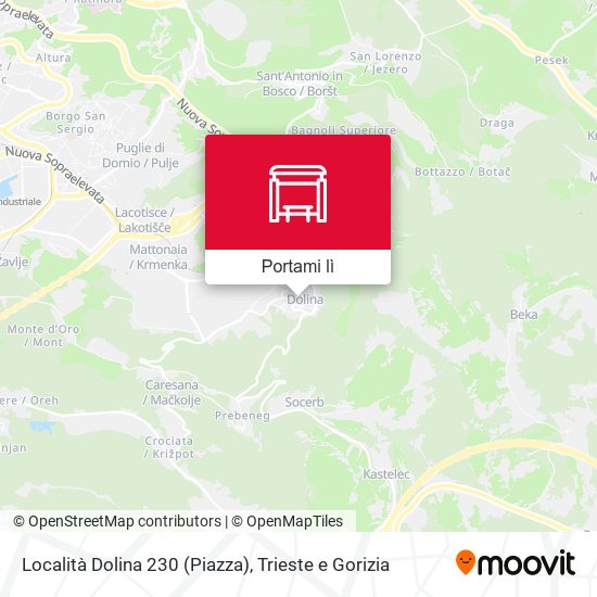 Mappa Località Dolina 230 (Piazza)