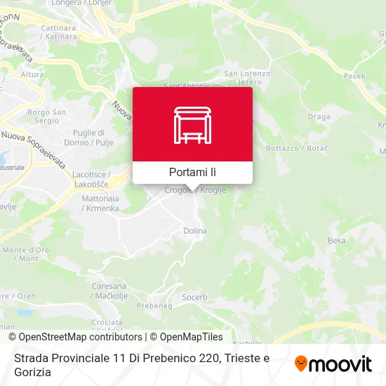 Mappa Strada Provinciale 11 Di Prebenico 220