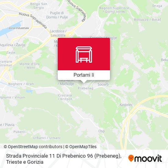 Mappa Strada Provinciale 11 Di Prebenico 96 (Prebeneg)