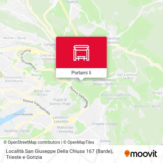 Mappa Località San Giuseppe Della Chiusa 167 (Barde)