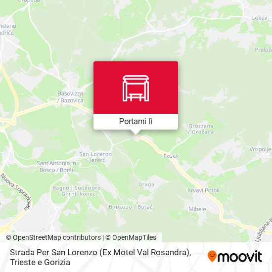 Mappa Strada Per San Lorenzo (Ex Motel Val Rosandra)