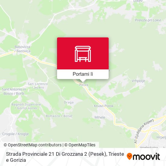 Mappa Strada Provinciale 21 Di Grozzana 2 (Pesek)