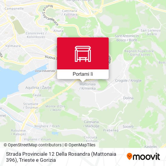 Mappa Strada Provinciale 12 Della Rosandra (Mattonaia 396)