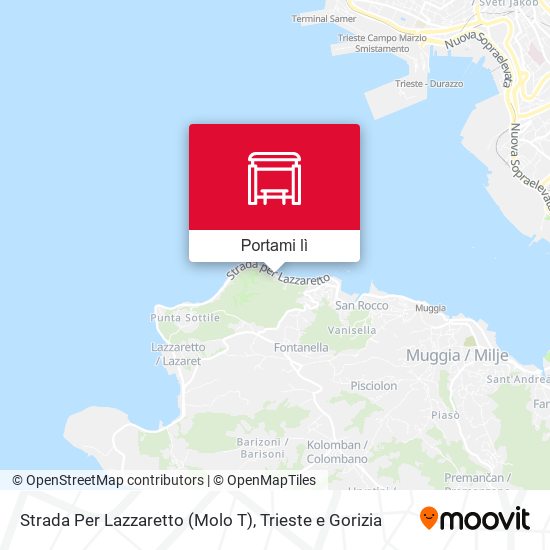 Mappa Strada Per Lazzaretto (Molo T)