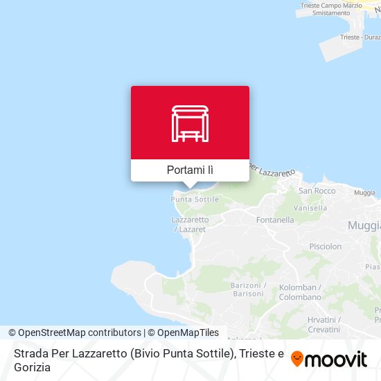 Mappa Strada Per Lazzaretto (Bivio Punta Sottile)