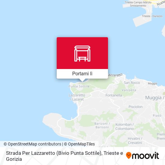 Mappa Strada Per Lazzaretto (Bivio Punta Sottile)