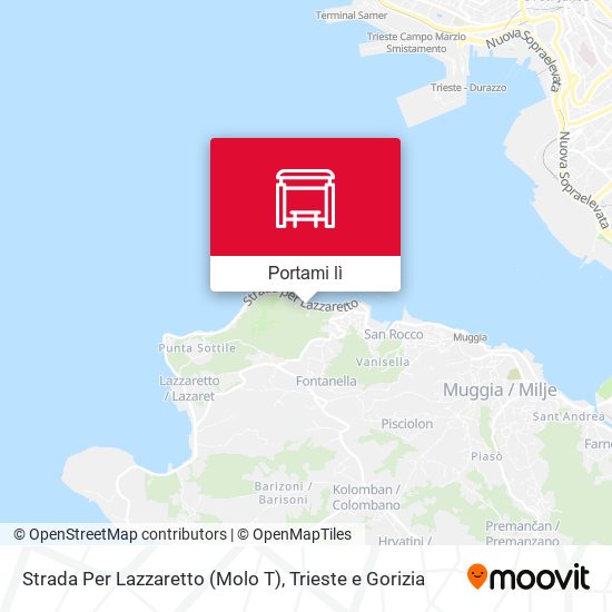 Mappa Strada Per Lazzaretto (Molo T)