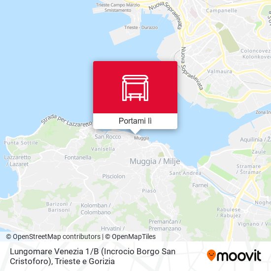 Mappa Lungomare Venezia 1 / B (Incrocio Borgo San Cristoforo)