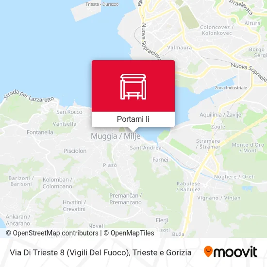 Mappa Via Di Trieste 8 (Vigili Del Fuoco)