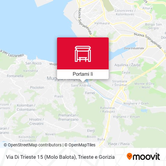 Mappa Via Di Trieste 15 (Molo Balota)