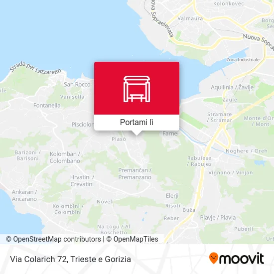 Mappa Via Colarich 72