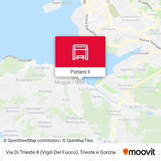 Mappa Via Di Trieste 8 (Vigili Del Fuoco)