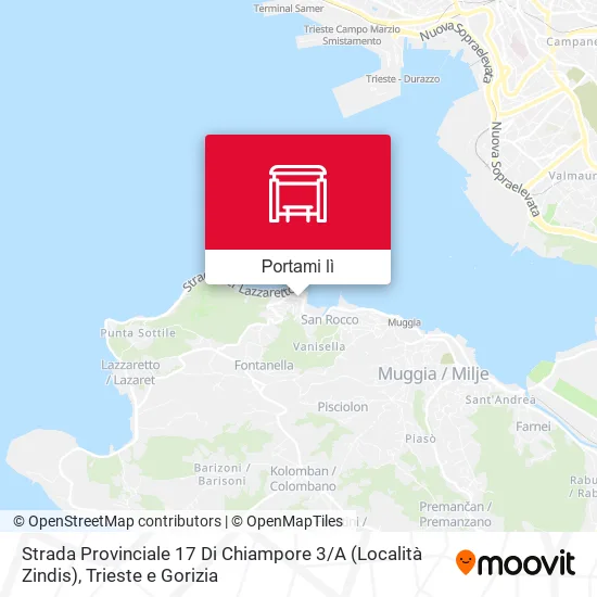 Mappa Strada Provinciale 17 Di Chiampore 3 / A (Località Zindis)