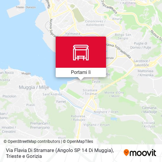 Mappa Via Flavia Di Stramare (Angolo SP 14 Di Muggia)