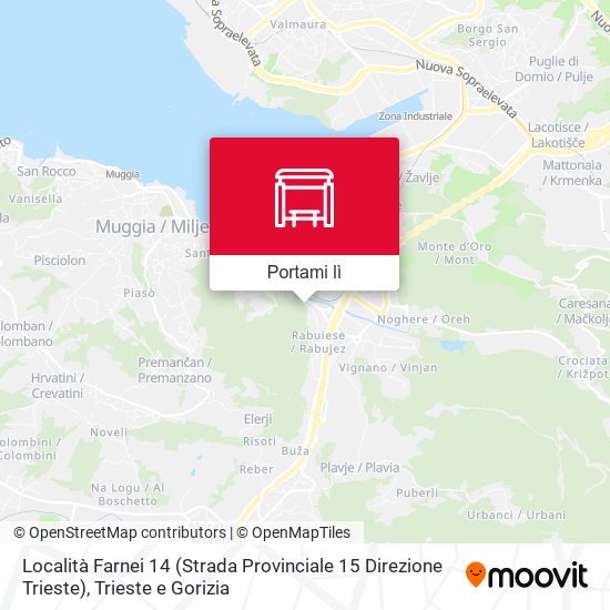 Mappa Località Farnei 14 (Strada Provinciale 15 Direzione Trieste)