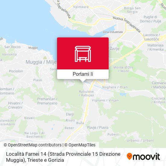 Mappa Località Farnei 14 (Strada Provinciale 15 Direzione Muggia)