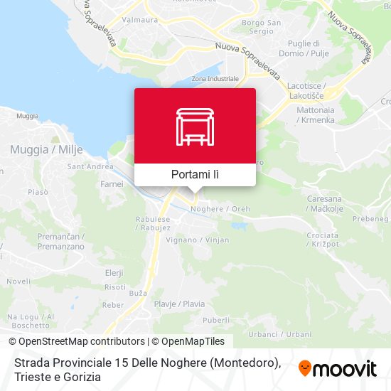 Mappa Strada Provinciale 15 Delle Noghere (Montedoro)