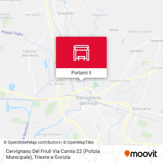 Mappa Cervignano Del Friuli Via Carnia 22 (Polizia Municipale)